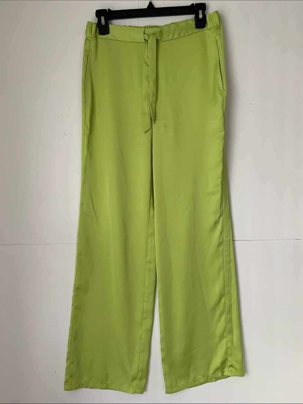 NIC+ZOE Lime Green Elastic Waist Lightweight Pants Size 2